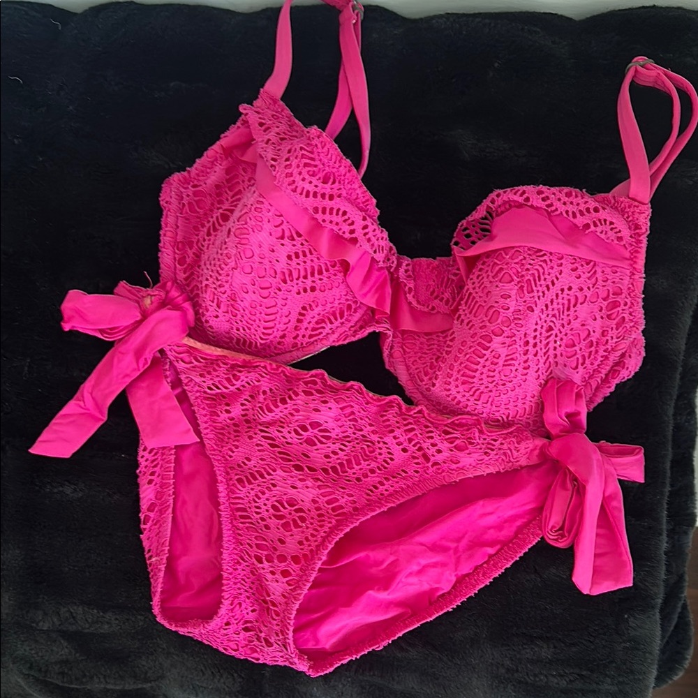 BECCA by Rebecca Virtue Hot Pink Bikini